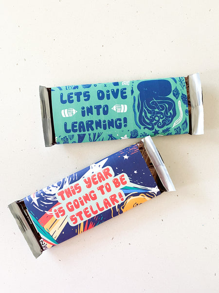Galaxy back to school candy wrapper {PRINTABLE FILE}