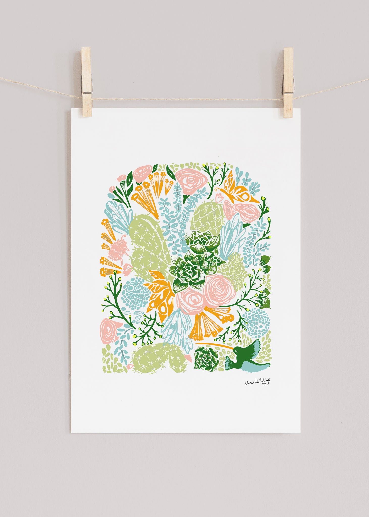 Hummingbird Haven Art Print