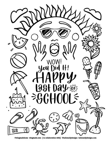 Last Day of School Printable Poster 24x36" {DIGITAL DOWNLOAD}