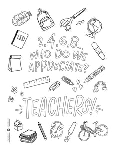 Teacher Appreciation Printable Poster 24x36" {DIGITAL DOWNLOAD}