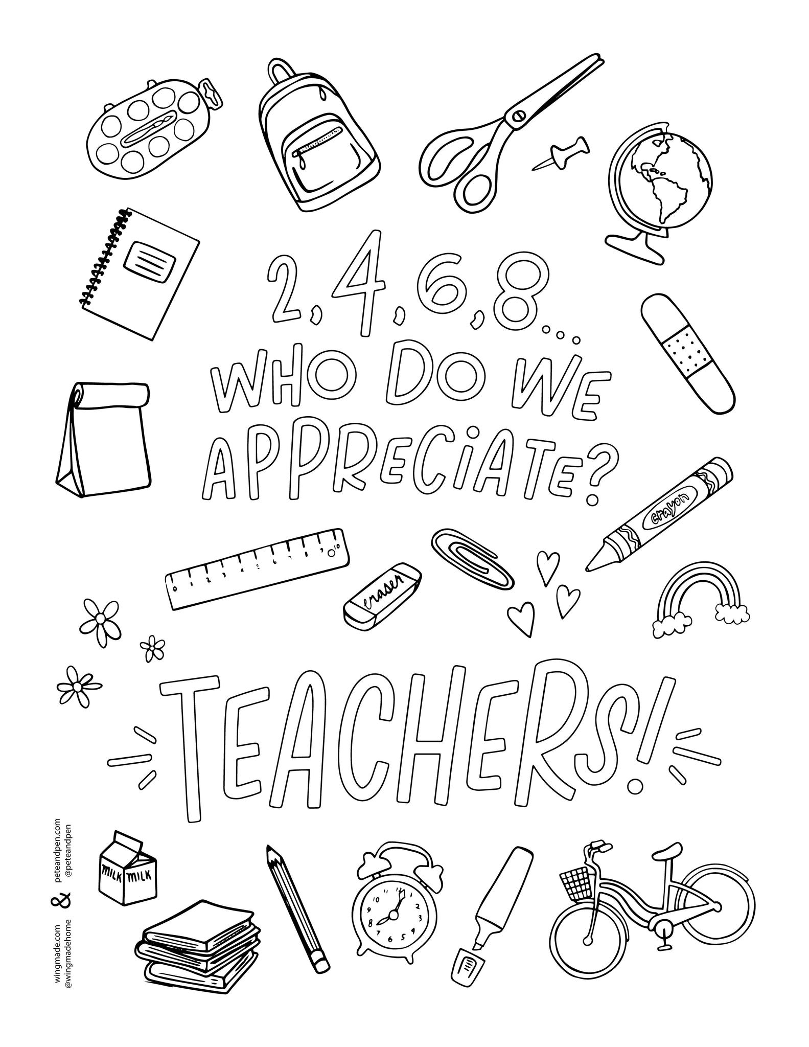 Teacher appreciation 8.5x11" {FREE DIGITAL DOWNLOAD}
