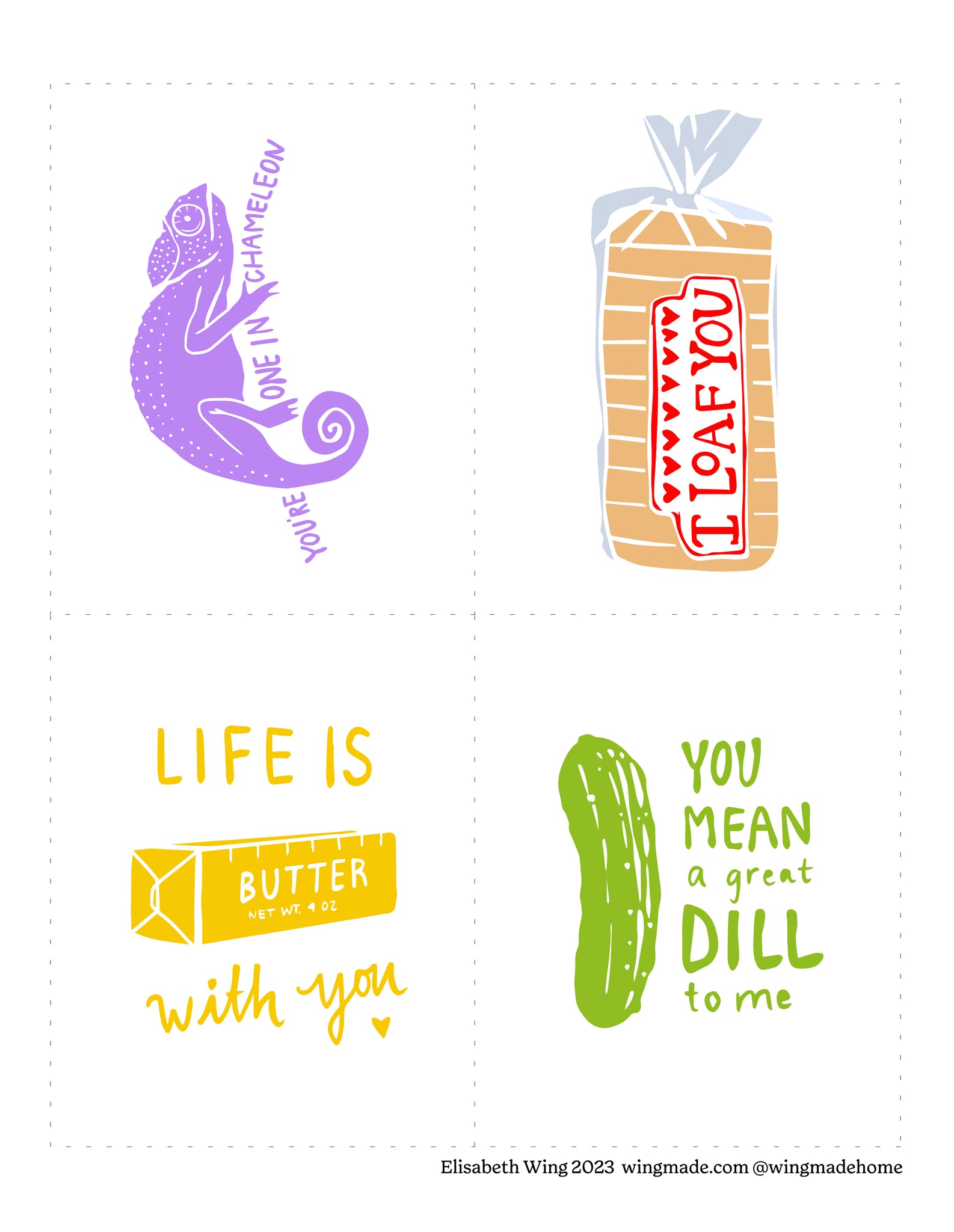 Valentine's puns cards {PRINTABLE FILE}