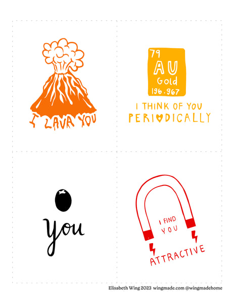 Valentine's puns cards {PRINTABLE FILE}